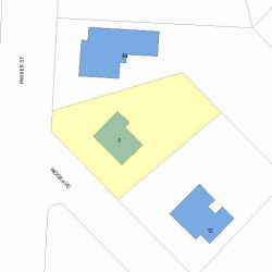 6 Ridge Ave, Newton MA  02459-2508 plot plan