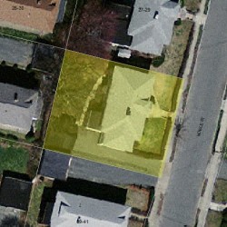 35 Noble St, Newton MA  02465-1015 aerial view