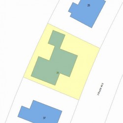 31 Fisher Ave, Newton MA  02461-1142 plot plan