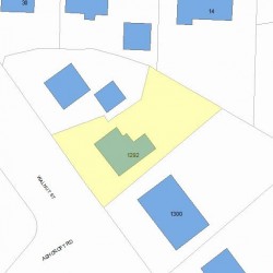 1292 Walnut St, Newton MA 02461-1844 plot plan