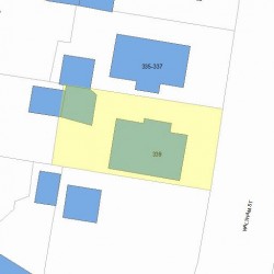 339 Waltham St, Newton MA 02465-1730 plot plan