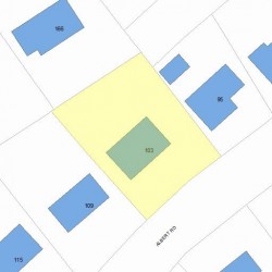 103 Albert Rd, Newton MA  02466-1300 plot plan