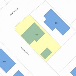 470 California St, Newton MA  02460-1213 plot plan