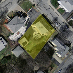 81 Hawthorn St, Newton MA  02458-1235 aerial view