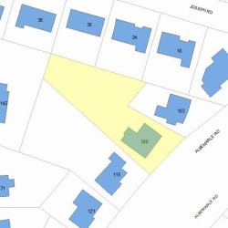 109 Albemarle Rd, Newton MA 02460-1136 plot plan