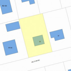 85 Halcyon Rd, Newton MA 02459-2431 plot plan
