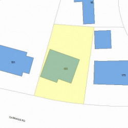 185 Commonwealth Ave, Newton MA 02459 plot plan