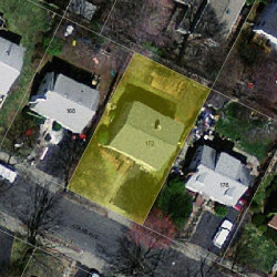 172 Adams Ave, Newton MA 02465-1501 aerial view