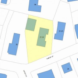 27 Waban St, Newton MA 02458-1533 plot plan