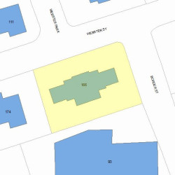 164 Webster St, Newton MA 02465-1848 plot plan