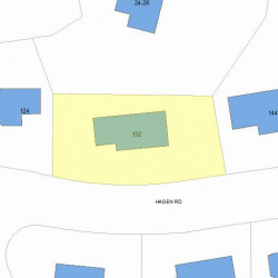 132 Hagen Rd, Newton MA  02459-2755 plot plan