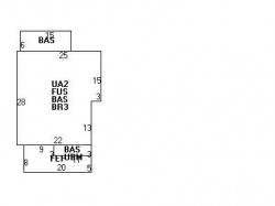 38 Oak Ave, Newton MA  02465-1815 floor plan