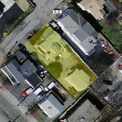 9 Cottage Ct, Newton MA 02458-1228 aerial view