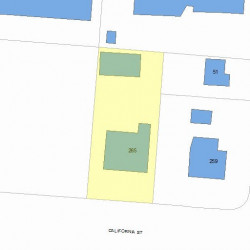 265 California St, Newton MA  02458-1050 plot plan
