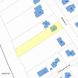 51 Bernard St, Newton MA 02461-1935 plot plan