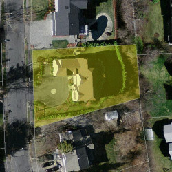 47 Lovett Rd, Newton MA  02459-3107 aerial view