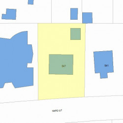 547 Ward St, Newton MA 02459-1109 plot plan