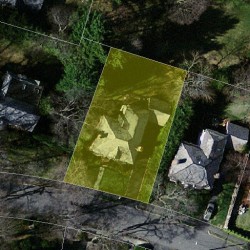 73 Brackett Rd, Newton MA  02458-2613 aerial view