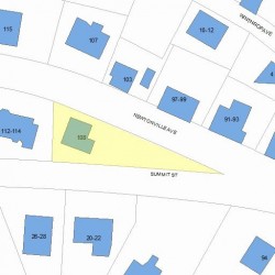 108 Newtonville Ave, Newton MA 02458-1836 plot plan