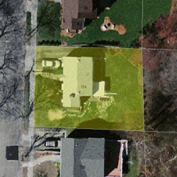 134 Upland Ave, Newton MA  02461-2145 aerial view
