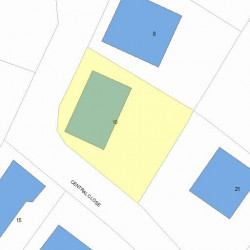 10 Central Close, Newton MA 02466-2305 plot plan