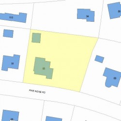 85 Pine Ridge Rd, Newton MA 02468-1616 plot plan