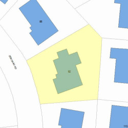 92 Deborah Rd, Newton MA  02459-2838 plot plan