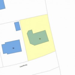56 Chapin Rd, Newton MA 02459-1821 plot plan