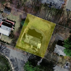 28 Byfield Rd, Newton MA  02468-1228 aerial view