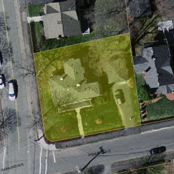 77 Highland Ave, Newton MA 02460-1837 aerial view