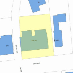 307 Cabot St, Newton MA 02460-2268 plot plan