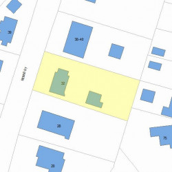 32 Bemis St, Newton MA  02460-1103 plot plan