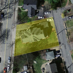 270 Lowell Ave, Newton MA  02460-1830 aerial view