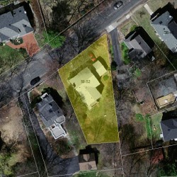 52 Fuller St, Newton MA 02468-1032 aerial view