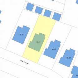 77 Waban St, Newton MA 02458-1456 plot plan