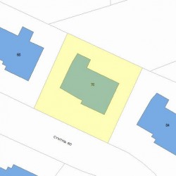 76 Cynthia Rd, Newton MA 02459-2834 plot plan