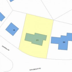272 Quinobequin Rd, Newton MA  02468-1816 plot plan