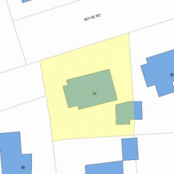 64 Royce Rd, Newton MA 02459-1033 plot plan