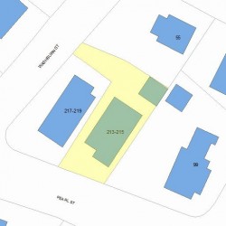 215 Pearl St, Newton MA 02458-1323 plot plan