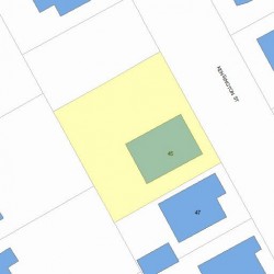 45 Kensington St, Newton MA  02460-1311 plot plan