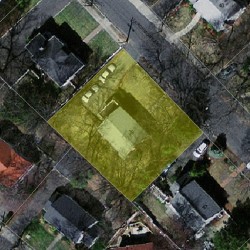 39 Larchmont Ave, Newton MA  02468-2033 aerial view