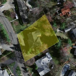 540 Dudley Rd, Newton MA  02459-2809 aerial view