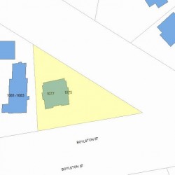 1077 Boylston St, Newton MA 02461-1344 plot plan