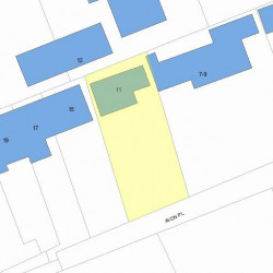 11 Avon Pl, Newton MA  02458-1511 plot plan
