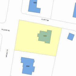 1090 Walnut St, Newton MA 02461-1264 plot plan