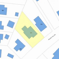 121 Walnut Hill Rd, Newton MA 02461-1836 plot plan