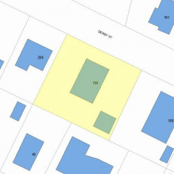 196 Derby St, Newton MA 02465-1527 plot plan
