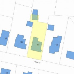 133 Gibbs St, Newton MA  02459-1927 plot plan