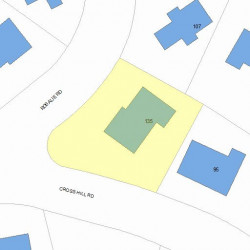 135 Rosalie Rd, Newton MA 02459-3130 plot plan