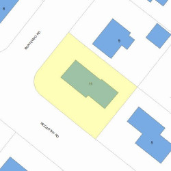 11 Mccarthy Rd, Newton MA 02459-3506 plot plan